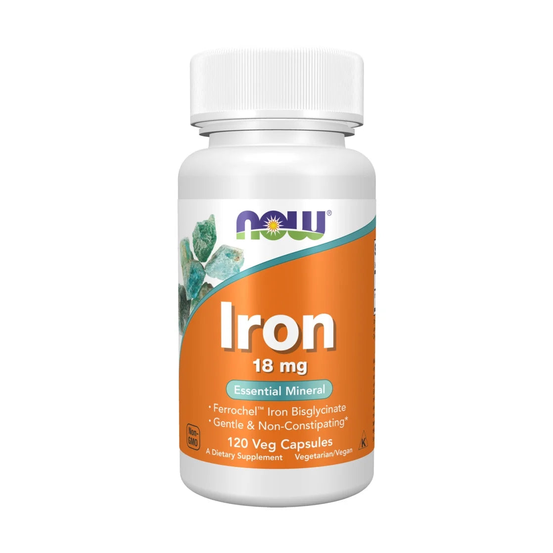Boost Your Immune System with Non-Constipating Iron - 120 Veg Capsules of Essential Mineral Power