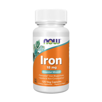Boost Your Immune System with Non-Constipating Iron - 120 Veg Capsules of Essential Mineral Power