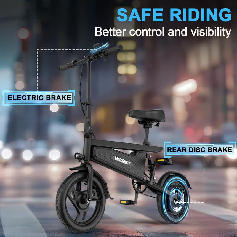 Experience Freedom with the 350W Folding E-Scooter & E-Bike - Choose Your Speed: 22/28/40 MPH, Dual Suspension, 23 Miles Range, and 8.5'' Tires, Perfect for Teens & Adults!