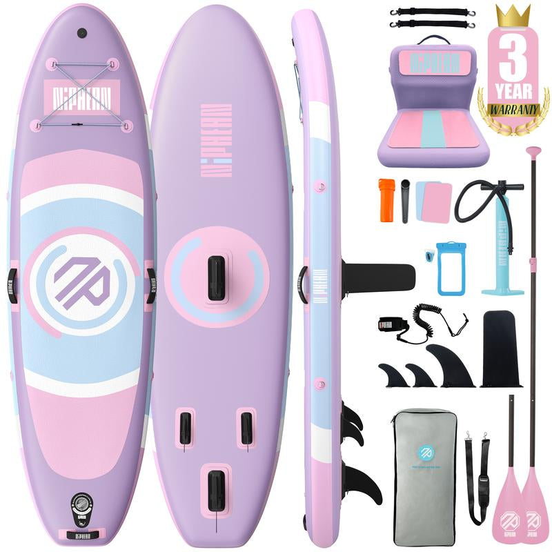 Niphean 10' Inflatable Paddle Board - Ultimate Stability & Complete Accessory Set for All Ages - 3-Year Warranty Included