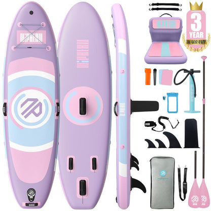 Niphean 10' Inflatable Paddle Board - Ultimate Stability & Complete Accessory Set for All Ages - 3-Year Warranty Included