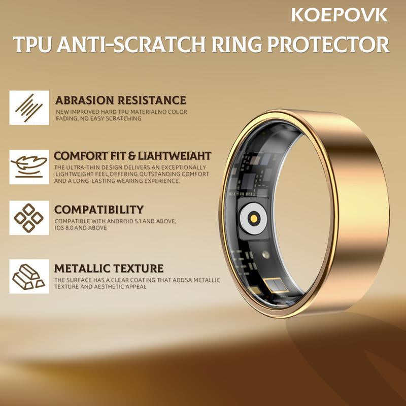 Revolutionize Your Health with the KOEPOVK Smart Ring: 24/7 Heart Rate & Sleep Monitoring, Waterproof Design, and Sleek Metal Style for All Sports
