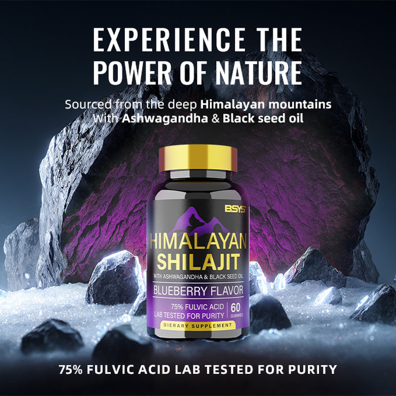 Revitalize Your Wellness with BSYS Shilajit Gummies - 60 Delicious Gummies for Health & Vitality!