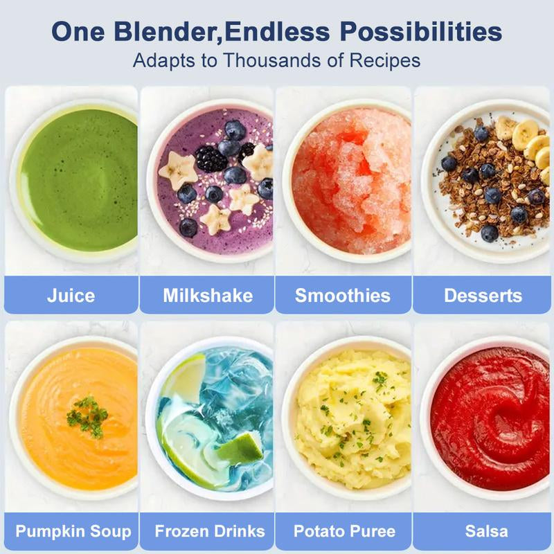 Unleash Your Culinary Creativity with the Professional Food Processor Blender - 2400W Powerhouse for Smoothies, Ice, and More!