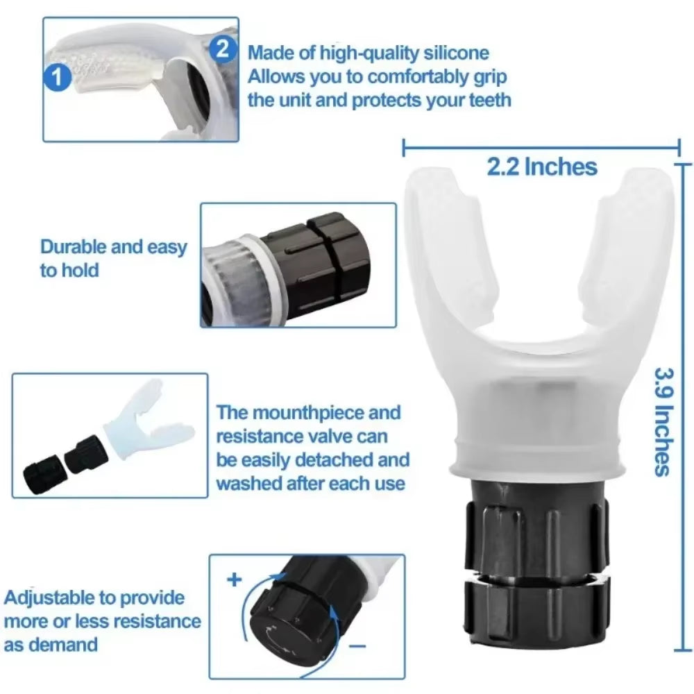 Elevate Your Breathing: Lung Fitness Trainer - Easy to Clean Respiratory Muscle Trainer for Enhanced Endurance