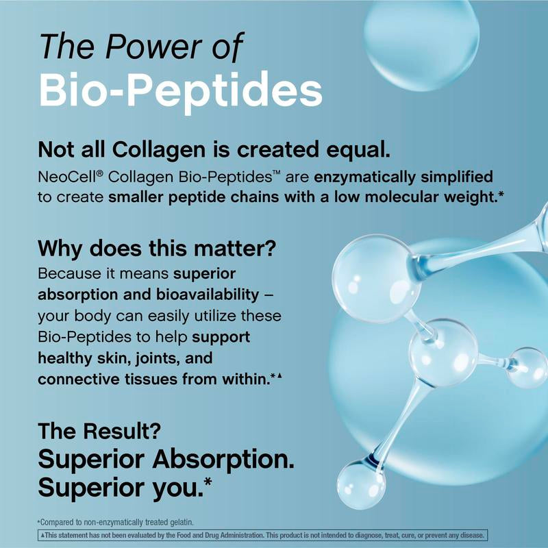 Unlock Radiant Beauty with Neocell Collagen Bio-Peptides Powder - 20Oz of Grassfed Protein Power Packed with 18 Essential Amino Acids