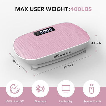 Elevate Your Fitness Journey with the MERACH Vibration Plate Exercise Machine - Compact Design & Lymphatic Drainage for Ultimate Full Body Workout, Supports Up to 400LBS!