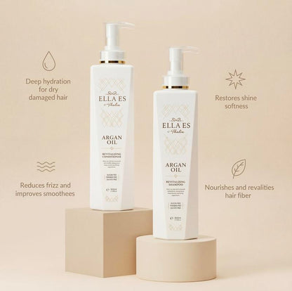 Revitalize Your Hair with Ella Es Thalia - Luxurious Argan Oil Shampoo & Conditioner Set