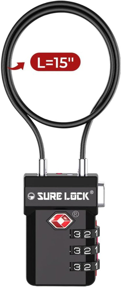 Secure Your Belongings with TSA Approved 3-Digit Combination Luggage Locks – Featuring Open Alert Indicator and Re-Settable Code for Ultimate Convenience