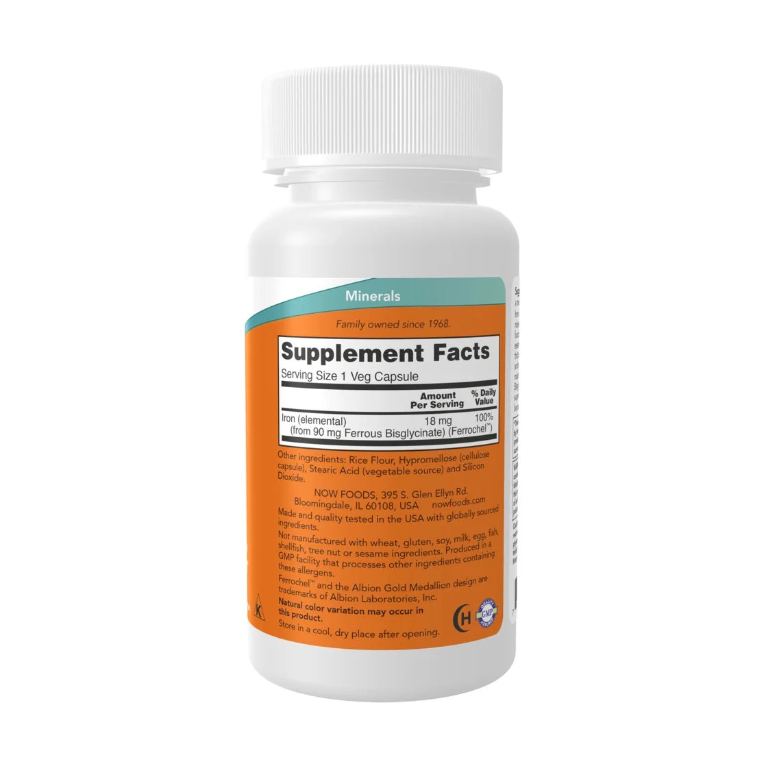Boost Your Immune System with Non-Constipating Iron - 120 Veg Capsules of Essential Mineral Power