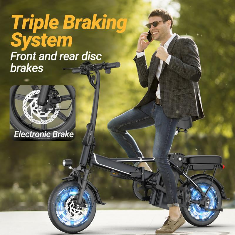 Experience Freedom with the 350W Folding E-Scooter & E-Bike - Choose Your Speed: 22/28/40 MPH, Dual Suspension, 23 Miles Range, and 8.5'' Tires, Perfect for Teens & Adults!