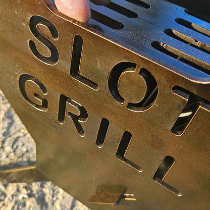 Ultimate Slot Grill: Collapsible Heavy-Duty BBQ Grill for Tailgating, Camping, and Backyard Fun!