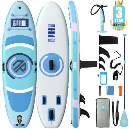 Niphean 10' Inflatable Paddle Board - Ultimate Stability & Complete Accessory Set for All Ages - 3-Year Warranty Included