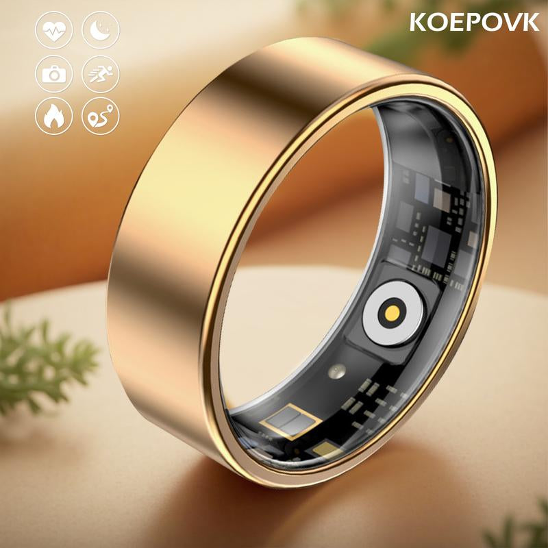 Revolutionize Your Health with the KOEPOVK Smart Ring: 24/7 Heart Rate & Sleep Monitoring, Waterproof Design, and Sleek Metal Style for All Sports