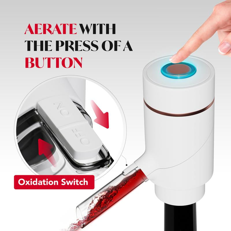 Elevate Your Wine Experience with the Electric Drink Dispenser & Red Vino Aerator - Effortlessly Pumps and Aerates Your Favorite Bottles