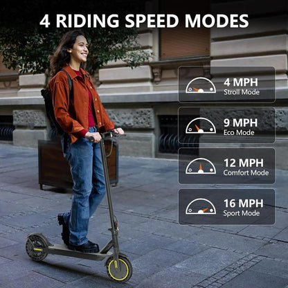 Experience Freedom with the 350W Folding E-Scooter & E-Bike - Choose Your Speed: 22/28/40 MPH, Dual Suspension, 23 Miles Range, and 8.5'' Tires, Perfect for Teens & Adults!