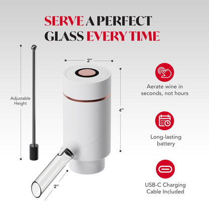 Elevate Your Wine Experience with the Electric Drink Dispenser & Red Vino Aerator - Effortlessly Pumps and Aerates Your Favorite Bottles
