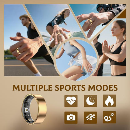 Revolutionize Your Health with the KOEPOVK Smart Ring: 24/7 Heart Rate & Sleep Monitoring, Waterproof Design, and Sleek Metal Style for All Sports