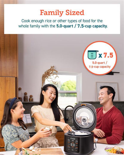COSORI 18-in-1 Electric Rice Cooker - Versatile 5-Quart Kitchen Appliance with Slow Cook, Steam, 24-Hour Warm, Fuzzy Logic, Nonstick Pot & 50 Delicious Recipes