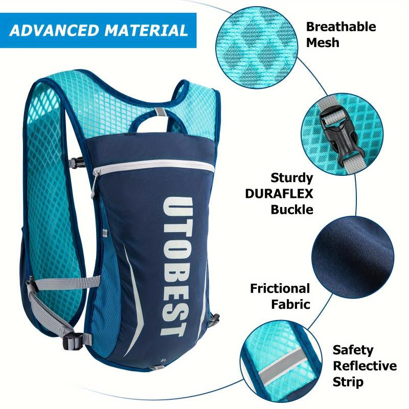 Lightweight Outdoor Running Vest Hydration Pack - Breathable and Foldable Backpack for Active Adventures