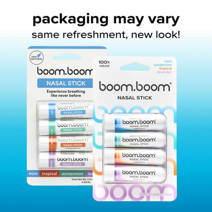 BoomBoom Nasal Stick: Elevate Your Breathing Experience with Powerful Essential Oils | Featured on Shark Tank | Refreshing Vapor Flow Technology