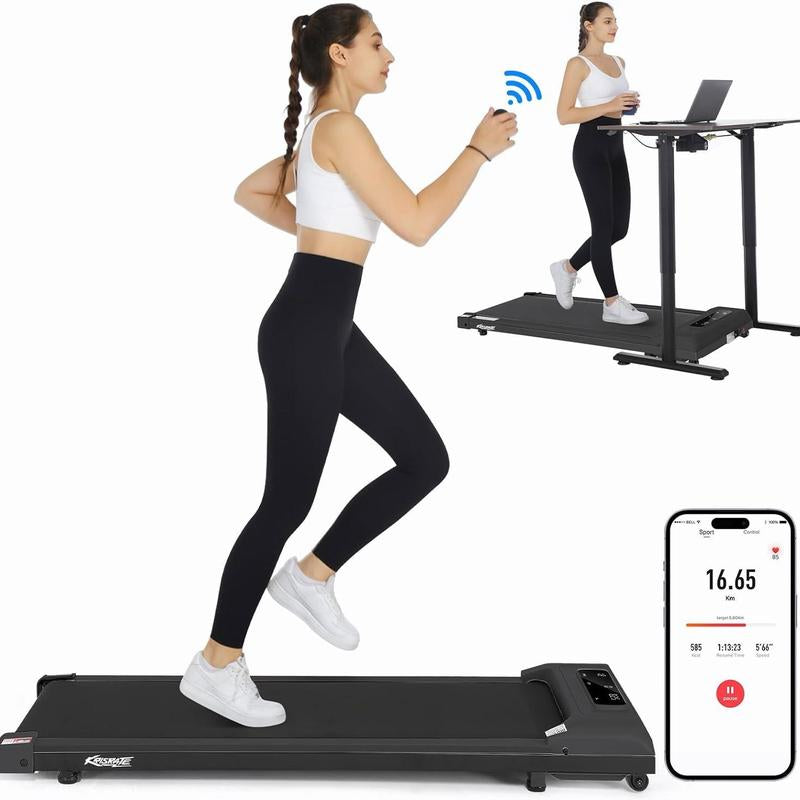 Ancheer Compact Treadmill - Vibrant Colors, Customizable Speeds, and Cushioned Comfort for Your Home Fitness Journey