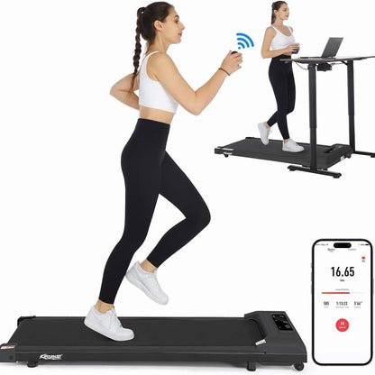 Ancheer Compact Treadmill - Vibrant Colors, Customizable Speeds, and Cushioned Comfort for Your Home Fitness Journey