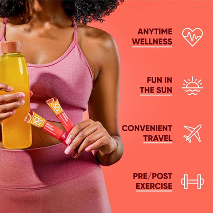 Revitalize Your Day with IQMIX Blood Orange Electrolyte Drink Mix - 40 Convenient Sticks for Ultimate Hydration and Mental Clarity