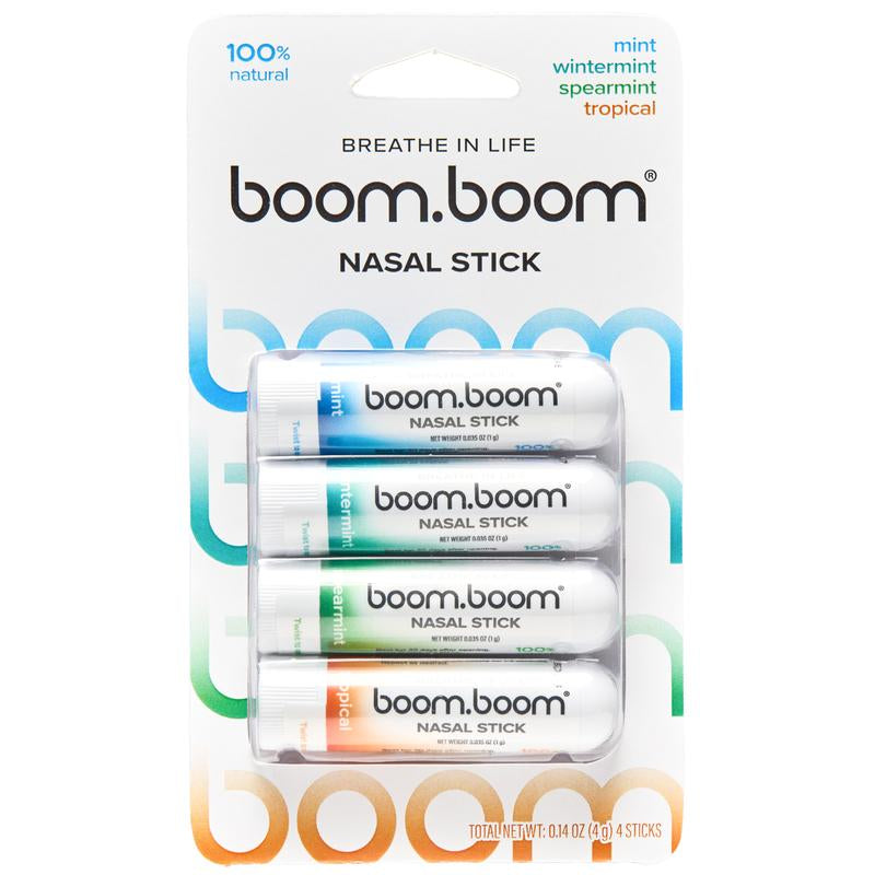 BoomBoom Nasal Stick: Elevate Your Breathing Experience with Powerful Essential Oils | Featured on Shark Tank | Refreshing Vapor Flow Technology