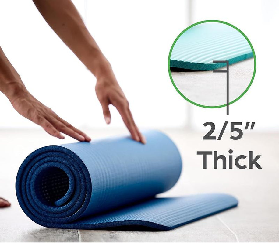 Experience Ultimate Comfort with Our Extra Thick Anti-Slip Yoga Mat and Convenient Carrier Strap - Perfect for Fitness Enthusiasts!