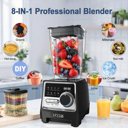 Unleash Your Culinary Creativity with the Professional Food Processor Blender - 2400W Powerhouse for Smoothies, Ice, and More!