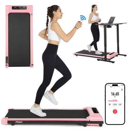 Ancheer Compact Treadmill - Vibrant Colors, Customizable Speeds, and Cushioned Comfort for Your Home Fitness Journey