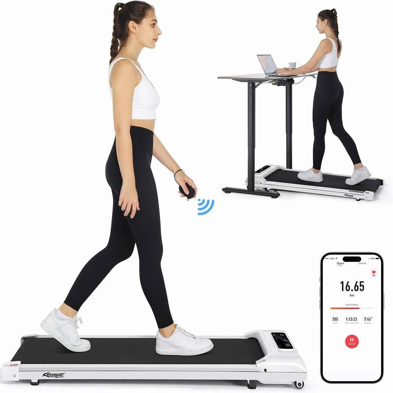 Ancheer Compact Treadmill - Vibrant Colors, Customizable Speeds, and Cushioned Comfort for Your Home Fitness Journey