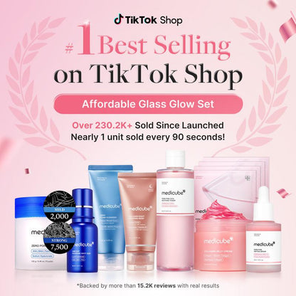 Unlock Your Radiant Glow: Medicube's Affordable Glass Glow Skincare Set with 8 Essential Products for a Flawless Skin Routine