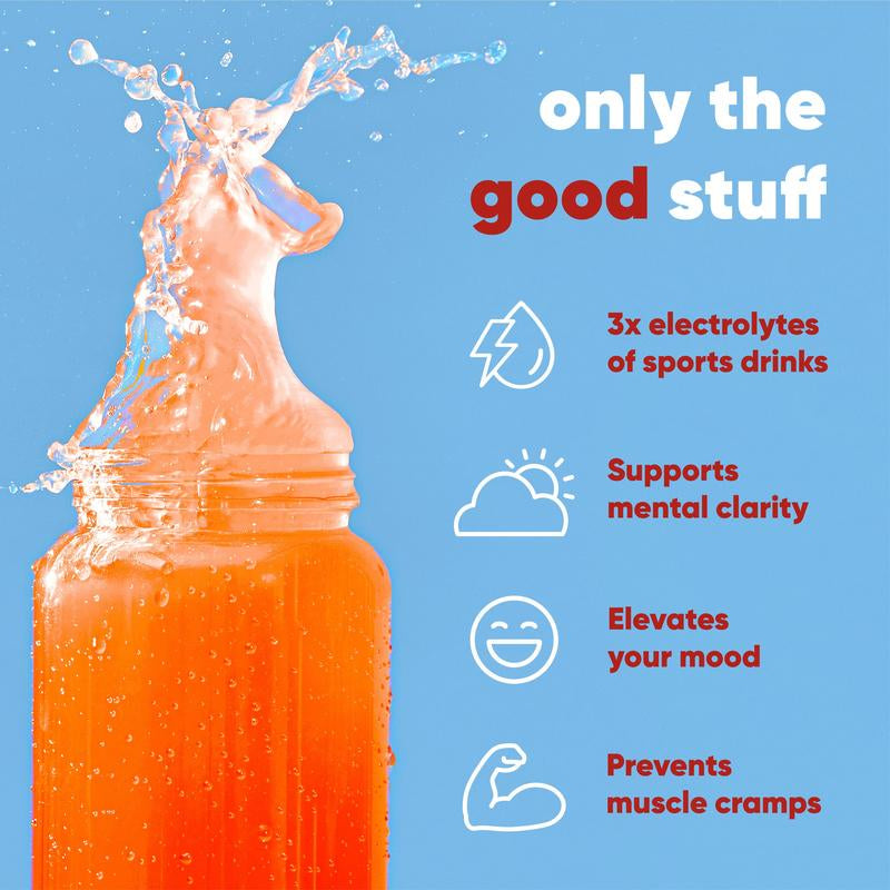 Revitalize Your Day with IQMIX Blood Orange Electrolyte Drink Mix - 40 Convenient Sticks for Ultimate Hydration and Mental Clarity