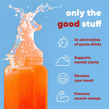 Revitalize Your Day with IQMIX Blood Orange Electrolyte Drink Mix - 40 Convenient Sticks for Ultimate Hydration and Mental Clarity