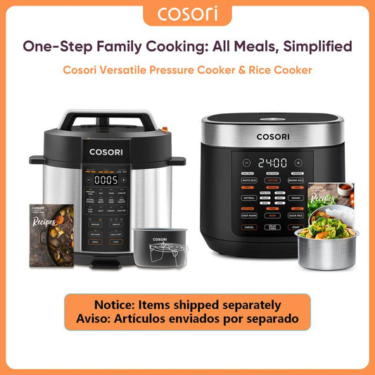 COSORI 18-in-1 Electric Rice Cooker - Versatile 5-Quart Kitchen Appliance with Slow Cook, Steam, 24-Hour Warm, Fuzzy Logic, Nonstick Pot & 50 Delicious Recipes