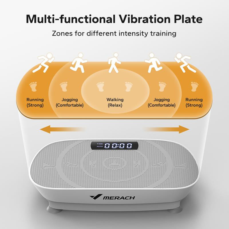 Elevate Your Fitness Journey with the MERACH Vibration Plate Exercise Machine - Compact Design & Lymphatic Drainage for Ultimate Full Body Workout, Supports Up to 400LBS!
