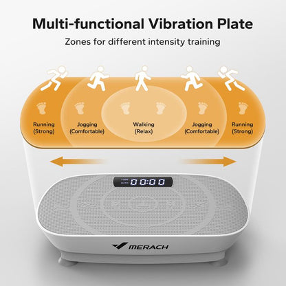 Elevate Your Fitness Journey with the MERACH Vibration Plate Exercise Machine - Compact Design & Lymphatic Drainage for Ultimate Full Body Workout, Supports Up to 400LBS!