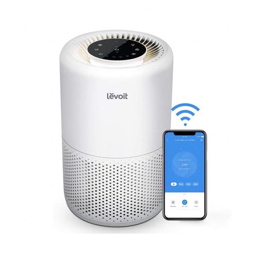 Transform Your Air Quality with the LEVOIT Core200S Smart WIFI Control Air Purifier – 3-in-1 Filter for Allergies, Smoke, Dust, and Pet Odors – Whisper-Quiet Operation at 24dB