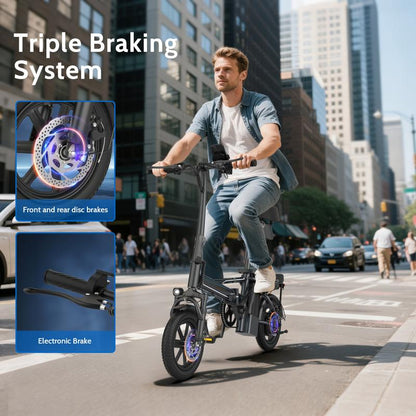 Experience Freedom with the 350W Folding E-Scooter & E-Bike - Choose Your Speed: 22/28/40 MPH, Dual Suspension, 23 Miles Range, and 8.5'' Tires, Perfect for Teens & Adults!