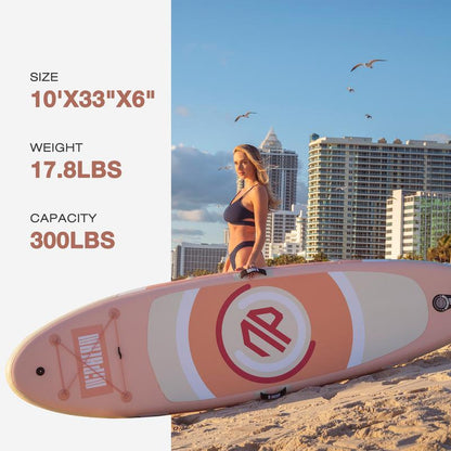 Niphean 10' Inflatable Paddle Board - Ultimate Stability & Complete Accessory Set for All Ages - 3-Year Warranty Included